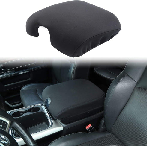 Voodonala for 2010-2017 Dodge RAM 1500 2500 3500 Center Console Cover Armrest Pad Cover Trim, for Dodge RAM Interior Accessories Black 1pc...