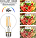 G25 LED Edison Vanity Globe Light Bulbs, LED Filament Light Bulb, 6W Equivalent to 60W, G80 Dimmable 700LM E26 Medium Base, Bathroom Vanity Mirror...