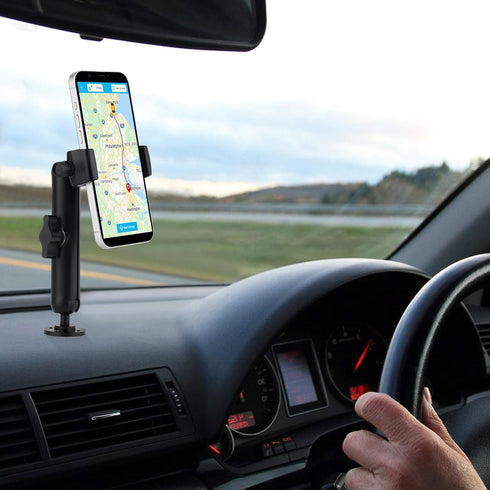 Wall Mount Phone Holder for Truck/Car/Boat/Wall/Desk,Compatible with 3.5~7.5 inch iPhone/Nexus/HTC/LG/Huawei/Smart Phones,360°Adjustment Aluminium...
