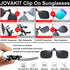 JOVAKIT Square Polarized Clip On Flip Up Sunglasses Over Prescription Glasses for Men Women Rectangle Shape Sun Glasses...