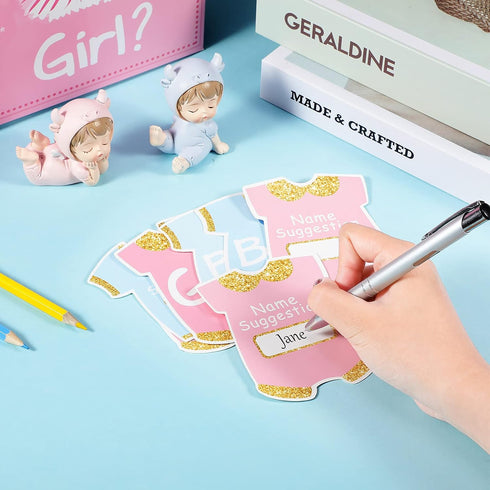 Saintrygo Baby Gender Reveal Voting Box with 50 Pieces Boy or Girl Ballot Cards Baby Shower Decorations Party Invitations and Voting Games Gender ...