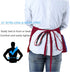 BOHARERS Waist Apron with 3 Pockets - Red Waitress Waiter Server Short Apron...
