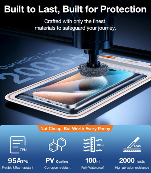 TORRAS IPX8 Waterproof Phone Pouch Floating, Underwater Screen Touchable, Waterproof Phone Case with Lanyard for iPhone 15 Pro Max 14 13 12 Galaxy...
