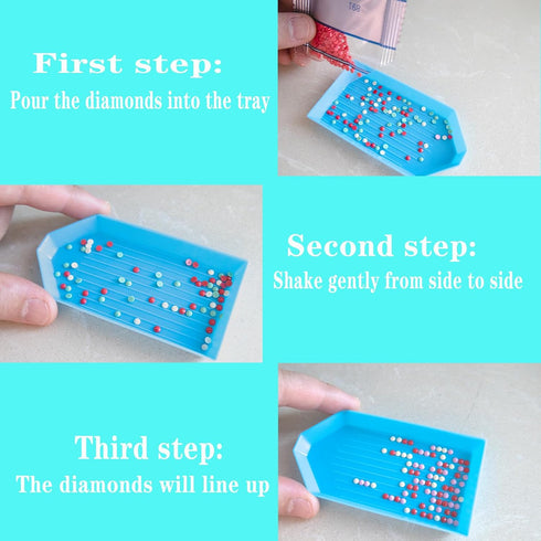20PCS Blue Plastic Diamond Painting Trays,3.5inches x 1.9inches Bead Sorting Trays Organizer, Diamond Painting Tool Accessories for DIY Art Craft ...