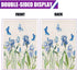 Blue Floral Garden Flag 12.5x18 Inch Vertical Double Sided Rustic Farmhouse Decor Iris Flowers with Butterfly Spring Seasonal Holiday Small Yard F...