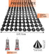 0.5 Yard Spike for Crafts Stude for Clothing, Black Spike stud with Glue, Cone Flatback Plastic Trim Mesh for Holloween Party Decoration Costume D...