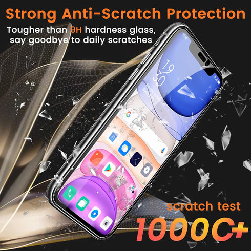 3+3 Pack Privacy Screen Protector for iPhone 11 6.1-Inch with 3 Pack Camera Lens Protector, Anti Spy Tempered Glass Film 9H Hardness Bubble Free C...