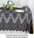 ShinyBeauty Lace Tablecloth Rectangle 60''x120'' Black Lace Party Tablecloth Rustic Floral Lace Table Cloth Vintage Lace Overlays Tea Party Tablec...