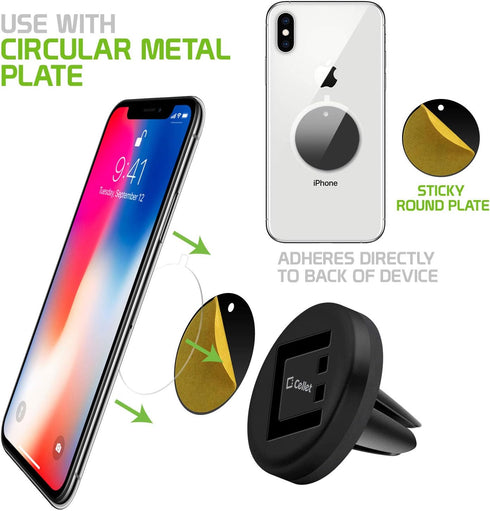 Car Air Vent Cell Phone Holder - Magnetic Phone Holder Mount – Extra Strength Magnets Compatible for iPhone 14 Pro Max Mini 13 12 11 Samsung Galax...