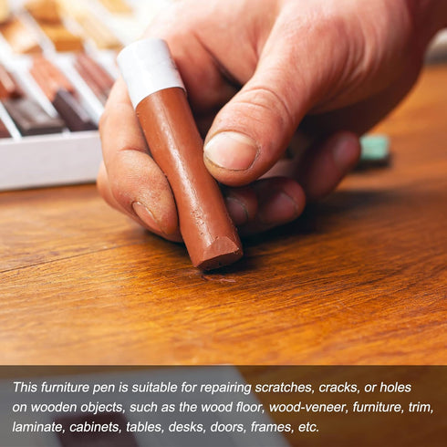 uxcell Furniture Repair Wax Filler Stick, Wood Scratch Filler Crayons Touch Up Repair Pens for Scratches Holes Floor Laminate Carpenters Tables De...