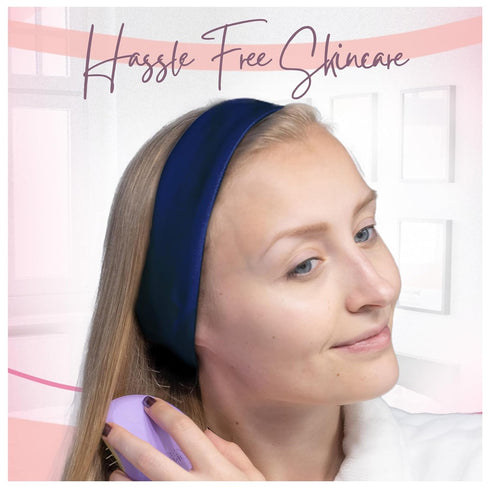 Celestial Silk Spa Headband 100% Mulberry Silk Adjustable Facial Headband for Women - Use for Washing Face, Skincare, Makeup – Silk Beauty Hairban...