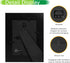 FrameWorks - 2-Pack - 4” x 6” Black Wooden Picture Frames with Luxury Wide Molded Edges and Tempered Glass...