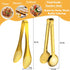 4 PCS Serving Tongs 9 Inch Buffet Tongs Stainless Steel Serving Utensils for Salad Buffet Appetizer Dessert Food Parties, Gold...