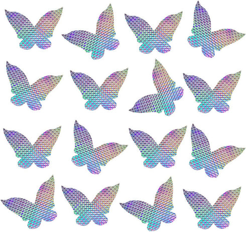 Anti Collision Window Stickers for Birds, Glass Window Decals Clings for Bird Strikes, Stop Birds from Hitting Windows, Butterfly, 16 Pieces...