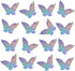 Anti Collision Window Stickers for Birds, Glass Window Decals Clings for Bird Strikes, Stop Birds from Hitting Windows, Butterfly, 16 Pieces...