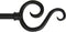 Kenney KN65275 Large Plastic Scroll End Standard Decorative Window Curtain Rod, 86-120" Adjustable Length, Black Finish, 5/8" Diameter Steel Tube...