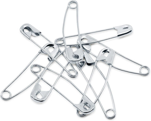 Dritz 3031 Curved Basting Safety Pins, Size 2, Nickel-Plated Brass (75-Count)...