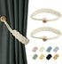 BEL AVENIR Curtain Tiebacks Magnetic Woven Curtain Holdback Drapery Tie-Back (Ivory Braid-2 Pack)...