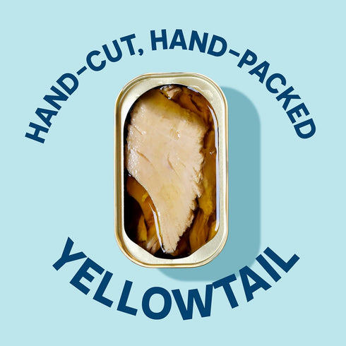 Wild Planet Wild Yellowtail Fillets in Organic Extra Virgin Olive Oil, Skinless & Boneless, Tinned Fish, Sustainably Wild-Caught, Non-GMO, Kosher,...