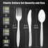 90 Pack Plastic Cutlery Set - Disposable Plastic Utensils- Plastic Silverware Sets for Wedding Catering Parties - 30 Forks, 30 Spoons, And 30 Kniv...