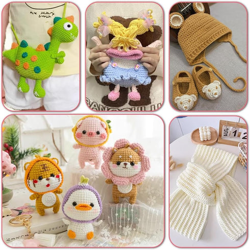 2 Pcs 100g Cotton Acrylic Yarn for Crocheting,Soft and Fluffy Crochet Yarn for Knitting and Crafts?4 ply Warm Yarn for DIY Slippers Cushions Dolls...