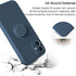 abitku Compatible with iPhone 12 Case, Silicone with 360°Ring Kickstand Holder (Support Magnetic Car Mount) Soft Silk Microfiber Cloth Designed fo...