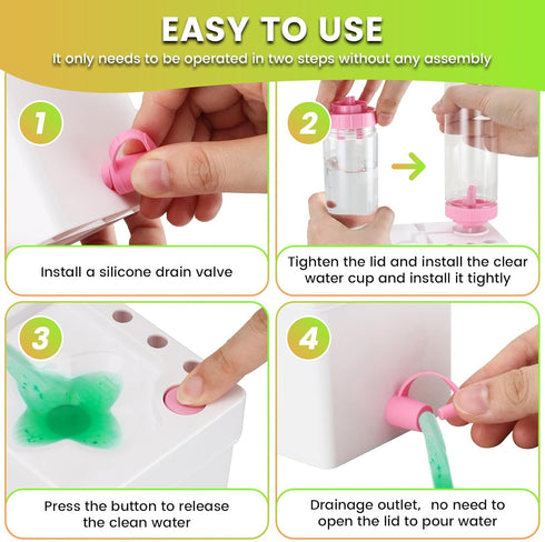 BEFSOP Paint Brush Cleaner, Upgraded 4-in-1 Painting Supplies, Paint Brush Holder with Palette, Brush Rinser for Acrylic, Watercolor Palette, and ...