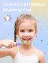 SEAGO Kids Electric Toothbrush with 2 Mins Brushing Timer and 4 Replacement Bursh Heads, Rainbow LED Light make Brushing Fun, Blue Color Boys Batt...