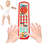 Baby Remote Control Toy - 3 languages Spanish & French & English Learning Toys, Musical, and Safe Simulation TV Remote for 6-12 Months Old Boys an...