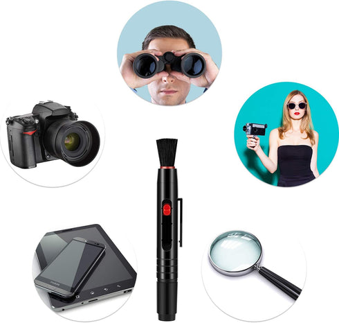 3 Pieces Multifunction Lens Cleaning Pen Brush, Lens Brush Camera Screen Cleaning Pen for Camera, SLR, Telescope, Magnifying Glass, Phone...