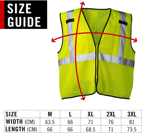 Coast SV300 Rechargeable Lighted High Visibility Safety Vest, Dual Mode, Zip Front, 2 Pockets, 2 Mic Tabs, Meets ANSI/ISEA Standards, 360 Visibili...