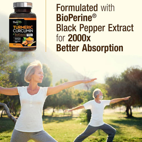 Turmeric Curcumin with BioPerine 1950mg, 95% Standardized Curcuminoids - Black Pepper for Max Absorption, Herbal Joint Support, Nature's Tumeric E...