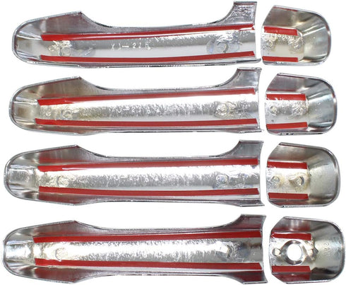 NewYall Chrome Exterior Door Handle Covers for Toyota 4Runner 2010-2021 No Smart Key Holes Outer Outside Front Rear Left Driver and Right Passenge...