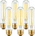 LiteHistory Tubular Light Bulb 6W Equal E26 LED Bulb 60 Watt dimmable Neutral White 4000K E26 Edison Bulb AC120V 600lm T9 T10 LED Bulb for Rustic ...