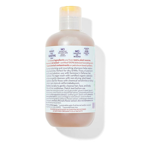 California Baby Swimmer's Defense | Moisturizing After Swim Shampoo For Kids | 100% Plant-Based | Allergy Friendly | 251 mL / 8.5 fl. oz....