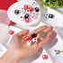 40Pcs Silicone Star Beads Cube Focal Beads 12mm Square Shaped Beads Red Black Pen Beads for Crafts DIY Beadable Pens Keychain Bracelet Jewelry Mak...