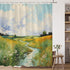 Van Gogh Shower Curtain Abstract Oil Painting Art Green Country Natural Landscape Bathroom Decor Set with Hooks 70X70 Inch...