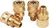 Non Rust Pressure Washer Accessories 1/4" Male NPT 4 PCS,1/4 Inch Brass Pressure Washer Fittings for Washing Car, Adapter Set Male Thread Pressure...