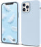 IceSword iPhone 12 Pro Max Case, Liquid Silicone Slim Drop Protective Shockproof Cover, Soft Anti-Scratch Microfiber Lining, Matte Pastel Baby Blu...