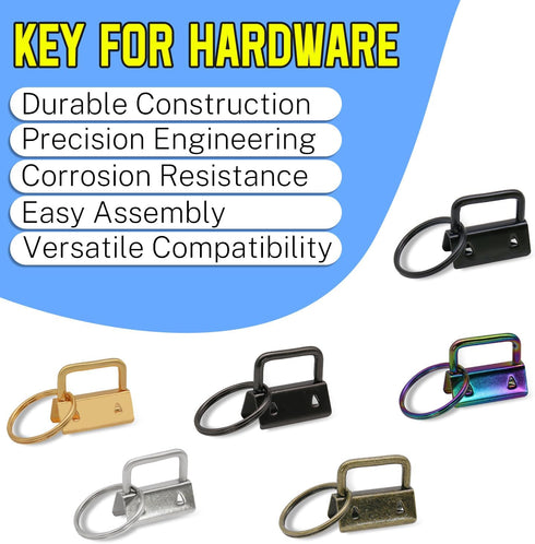 Key fob Hardware,30 PCS 1 Inch Key fob Keychain with Keychain Rings for Bag Webbing Wristlets Lanyards(Rose Gold)...