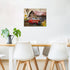 LB Rustic Farmhouse Canvas Wall Art Old Car and Cattle with Barn Framed Canvas Art Farm Cow and Sunflowers Canvas Wall Art Decor for Living Room B...