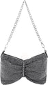 Ayliss Women Rhinestone Handbag Clutch Crystal Mini Bowknot Evening Purse Bag Top Handle Shoulder Party Bag Pouch Chain...