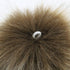 Faux Fur Pom Pom with Elastic Loop DIY 12pcs Fluffy Pompom Ball for Knitted Accessories Hat Shoes Scarves Bag Keychain Charms 3.9in (Brown)...
