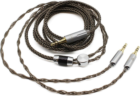 Youkamoo 8 Core Braided Silver Plated Replacement Cable Compatible for Hifiman HE4XX, HE-400i Headphones, 3.5mm to Dual 3.5mm Male 1.8m 6ft...