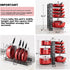 MUDEELA Pots and Pans Organizer Rack under Cabinet, 8-Tier Kitchen Organizers and Storage Pot Racks, Adjustable Pot Organizers inside Cabinet with...