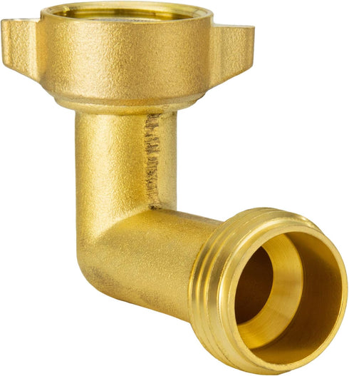 RecPro RV 90 Degree Hose Elbow with Mesh Strainer | Solid Brass Garden Hose Elbow Adapter for RV Water Hose | City Water Inlet Elbow Fitting | Pre...
