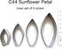 Sunflower Petal Cutters (Set of 4 sizes)...