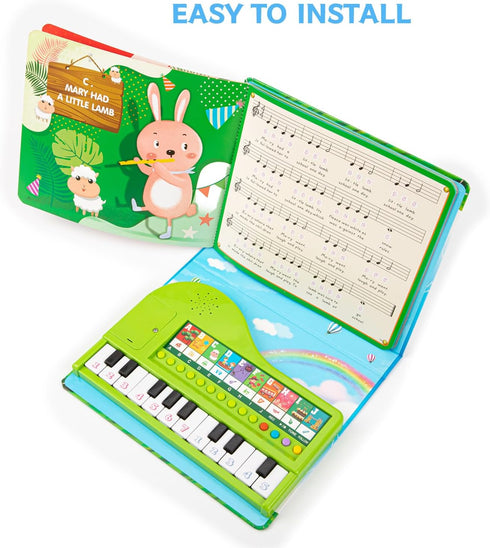 Longfypeng Piano Book Toddler Toys Educational Music Keyboard Piano Toys, Musical Instruments Toys Present for Kids Ages 3 4 5 6 Year Old Boy and ...
