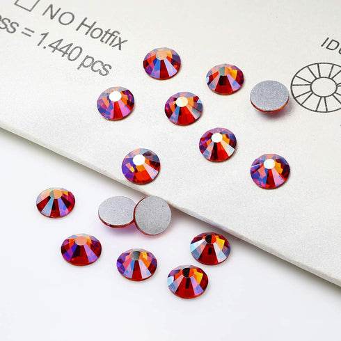 Yantuo Red AB Crystal Rhinestones SS16 1440 pcs, 4 mm Siam Glass Flat Back Rhinestone Strass for Nail Art,Tumbler Cup,Shoes,DIY Crafts,Bling Proje...