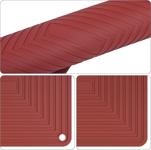 Trivets for Hot Dishes, Silicone Trivet Hot Pads for Kitchen, Trivets for Hot Pots and Pans, Big Silicone Pot Holders Mat, Trivets for Quartz Coun...